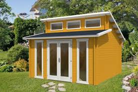 Kraftiges Gelb Verleiht Diesem Modernen Pultdach Gartenhaus Frische Und Lebendigkeit Http Www Gartenhaus Gmbh De Gartenhaus Blockhaus Gartenhaus Haus