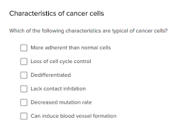 Cancer cells crowd out normal tissue. Solved Characteristics Of Cancer Cells Which Of The Follo Chegg Com