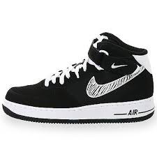 Nike Air Force 1 Mid 07 Zebra Mens 315123 017 Black White Shoes Sneakers Sz 8 Black And White Shoes White Shoes Sneakers Sneakers