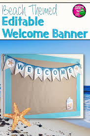 Black And White Welcome Banner Png This Ocean Themed Welcome Banner Set Can Be Edited To Make Any Banner This Resource Includes Welcome In Both Color And Black Welcome Banner Banner Set Decor
