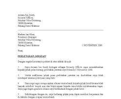 Surat rasmi tarik balik perletakan jawatan. Surat Rasmi Perletakan Jawatan Notis Sebulan Selangor M