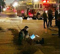 Firefighter brings peace to a frightened child