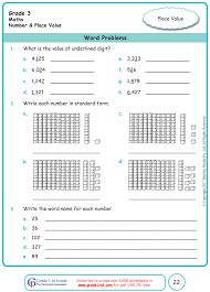 Word Problems In Place Value Grade 3 3rd Grade Math 3rd Grade Math Worksheets Kids Math Worksheets