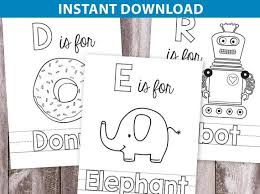Alphabet Coloring Pages 8 5x11 Printable Abc By Samanthabdesign Abc Coloring Abc Coloring Pages Alphabet Coloring Pages