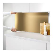 Lysekil Wall Panel Double Sided Brass Colour Stainless Steel Colour Ikea Ireland Lysekil Kitchen Wall Panels Brass Kitchen