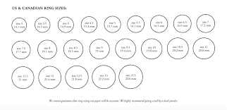 Ring Size Chart Jewels Gems