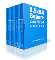 Download Square Book Box Set Mockup Cover Actions Premium Mockup Psd Template