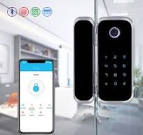 Bluetooth Glass ONLY Fingerprint Pin Code or Card Access Door Lock M901S-BT  for Swinging Doors