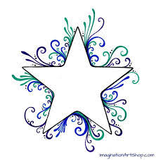 12 best christmas star coloring page. Ink Pen Star Drawing
