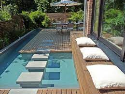 Long But Narrow Plunge Pool Mini Spa Design For Small Terraced Houses Digsdigs Small Backyard Pools Swimming Pools Backyard Small Pool Design