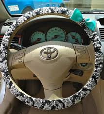 Black And White Steering Wheel Cover Pin By Tyshana Monique On Future Whipp Steering Wheel Cover Cute Car Accessories Wheel Cover