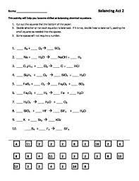 Be sure to show work. Balancing Chemical Equations Worksheet Part 2 Google Slides Option