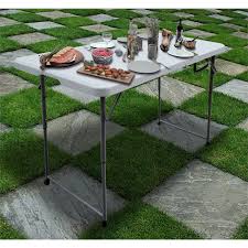 4 Folding Banquet Table Off White Plastic Dev Group In 2020 Banquet Tables Table Simple Storage