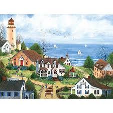 Bits And Pieces 300 Piece Puzzles Bits And Pieces 300 Large Piece Jigsaw Puzzle For Adults Bon Voyage 300 Pc Summer By The S Larger Piece Jigsaw Puzzles Summer Landscape American Folk Art