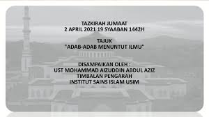 (pelajar non muslim boleh berkumpul dalam kelas untuk slot semoga bacaan yaasin dan tazkirah mingguan yang dijalankan menjadi sebati dalam jiwa setiap pelajar dan menjadi amalan rutin walau dimana. Pusat Islam Usim Tazkirah Jumaat 2 April 2021 Facebook