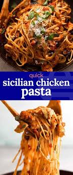Sicilian Chicken Spaghetti Recipe Chicken Spaghetti Chicken Pasta Recipes