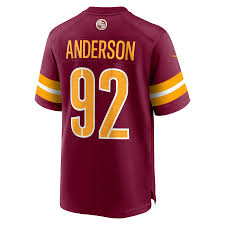 Men's Nike Abdullah Anderson Burgundy Washington Commanders Game Player  Jersey