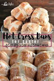 Hot Sticky Buns Fresh From The Oven Studded With Fruit And Spice With A Cute Little Cross On Top These Buns Are Tr Hot Cross Buns Cross Buns Easter Recipes