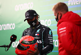 Find great deals on ebay for lewis hamilton helmet. Lewis Hamilton Presented With Michael Schumacher S Helmet By Son Mick At Eifel Grand Prix The Independent