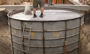 They have a minimum plate thickness of 7 ⁄ 16 inch (11.1 mm) and a maximum capacity of 34,500 us gallons (131,000 l; Design Of Circular Water Tank Resting On The Ground Under The Ground