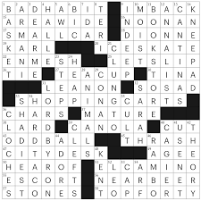 Thanks for visiting our ny times crossword answers page. Friday January 31 2020 Diary Of A Crossword Fiend