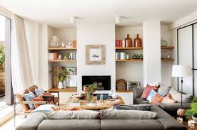 Salones con chimenea y televisión. La Misma Distribucion Otro Estilo Salon Con Chimenea Salones Rusticos Salon Con Chimenea Moderna