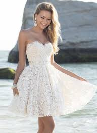 103 07 A Linie Princess Linie Tragerlos Herzausschnitt Kurz Mini Spitze Abiballkleid Mit Perlenstickerei 0185057862 Kleider Schone Kleider Abschlusskleid