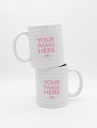 Download Stacked Ceramic Mugs Mockup Generator Mediamodifier