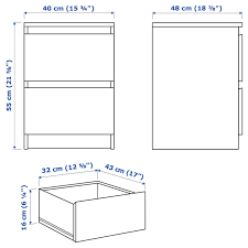 Ikea malm 3 drawer nightstand. Ikea Malm Chest Of 2 Drawers 40x55 Cm 15 3 4x21 5 8 Standard Beige Amazon In Furniture