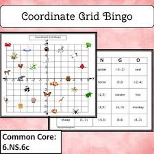 Coordinate Grid Bingo 4 Quadrant Coordinate Grid Math Integers Coordinate Plane