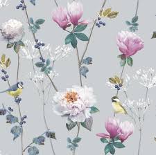 Arthouse Birds Of Paradise Vinyl Wallpaper Ella By Arthouse Silver Wallpaper Direct Floral Wallpaper White Wallpaper Feature Wallpaper