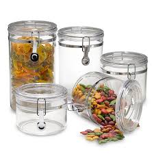 salt clear 5 piece canister set bed
