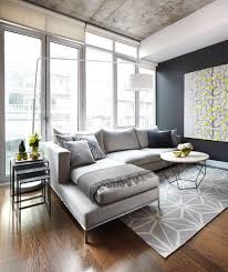 Cool Tree Wall Art And Corner Sofa In Modern Living Room Home Design Ideas Modern Living Room Interior Living Room Design Modern Interior Design Living Room