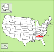 Atlanta In World Map Atlanta Location On The U.s. Map