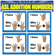 Three simultaneous views are shown for better clarification. I Have Who Has Asl Adding Numbers 1 To 30 By Handy Teaching Tools