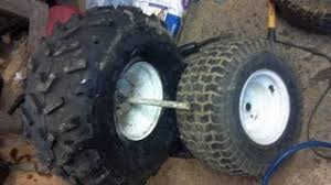 Comparison shop for lawn tractor tires lawn mowers & tractors in home & garden. How To Mount Atv Tire On Lawn Tractor Rim Youtube