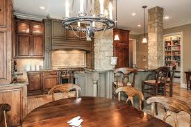 Modernity can blend well with nature. Kitchen Islands With Columns Designing Idea
