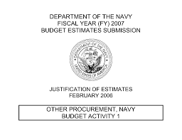 Department Of The Navy Fiscal Year Fy 2007 Budget