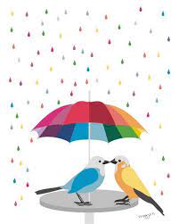 I Believe Rain Is Just As Beautiful As The Rainbow Almost Umbrella Illustration Bird Art Umbrella Art