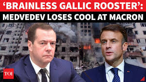 Putin aide blasts Macron's troops in Ukraine idea, repeats Russia red line  | ‘Pathetic bird crows’, Former Russian president Dmitry Medvedev allegedly  launched an attack on French president Emmanuel ...