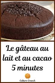 Gateau 5 Minutes Au Lait Et Au Cacao La Recette Facile Gateau 5 Minutes Recette Gateau Facile Gateau Facile Rapide