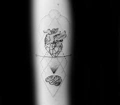 Maybe you would like to learn more about one of these? 50 Geometric Heart Tattoo Designs For Men Symmetrical Ideas