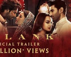 Image of Kalank movie trailer on YouTube