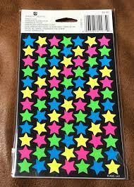 AMERICAN GREETINGS MINI NEON SMILES & STARS 840 STICKERS 10 SHEETS |  eBay