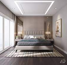 Lapa flush mount fan, bright nickel, 50 nickel blades by the modern fan co. The Love And Luxury Of A Made To Fit Bedroom Space 5 Home Decorating Ceiling Design Living Room Bedroom False Ceiling Design Modern Bedroom Interior