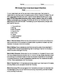 Cube Book Report Fifth Grade Fifth Grade Book Report First Year Teaching