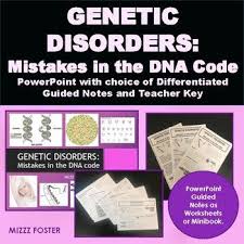 Genetic Disorders Mistakes In The Dna Code Dna Mutations Ppt And Ws In 2020 Genetic Disorders Biology Lesson Plans Biology Resources