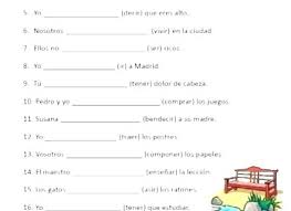 Mesmerizing Spanish Verb Conjugation Chart Printable Bates