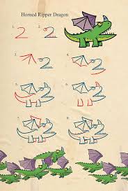 Dragon Doodle With The Number 2 Doodle Drawings Book Drawing Sketch Book