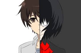 Sakakibara giustificava a se stesso e al mondo i suoi brutali omicidi come un atto d'espiazione,in cui l'unica via di liberazione dal proprio dolore era dare dolore ad altri. Kouichi Sakakibara X Misaki Mei Raff San Illustrations Art Street